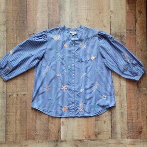 Johnny Was JWLA Workshop Portia Nautical Blouse XL